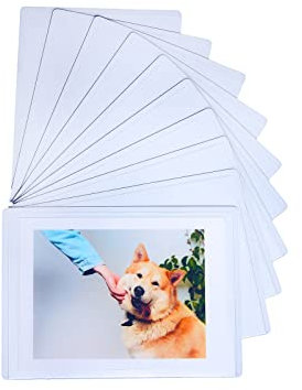 Magnetic Polaroid Picture Frame 2.5 x 3.5”, Instax Mini Photo Frame for Fridge, Photo Magnets for Refrigerator, Polaroid Frame for Photos, Photo Sleeve Pocket, Wallet Size Picture Frame, 10 Pack