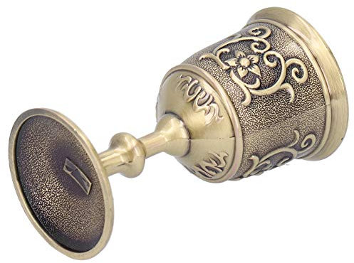 Acouto Weinbecher aus Bronze, Vintage-Kelch, Geprägter Europäischer Königlicher Kelch, Whiskey-Getränk, Partyzubehör (L), Speisen und Unterhaltung (L)