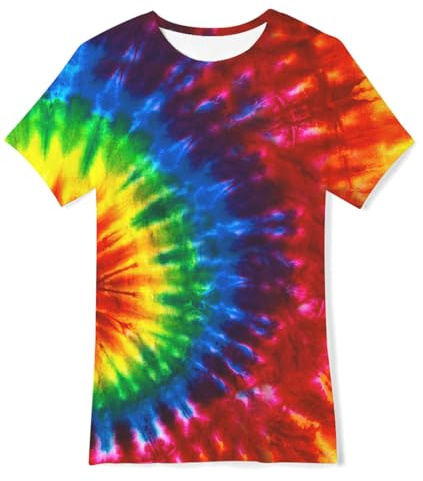 Fanient Boys Girls T-Shirt Kids Short Sleeve Crew Neck T-Shirts 3D Printed Tops Summer Tees Shirts for School Party Gift 6-14 Years