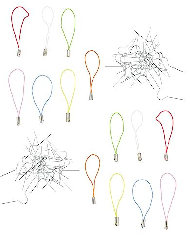 GANAZONO 100st Osterei Hängen Kugelhänger Ostereierhaken Osterornament-aufhänger Osterbaumketten Haken Für Baumschmuck Vorgeschnittenes Aufhängen Mit Haken Anhänger Kette Metallische Linie