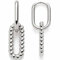 JEWELS BY LEONARDO Ohrringe Moni 1 Paar • Klapp-Creolen aus silberfarbenem Edelstahl • Ohr-Schmuck mit austauschbarem kettenförmigem Charm • Schmuck Geschenk für Frauen • 023250