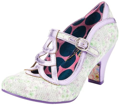 Irregular Choice Nicely Done Fabric/PU Pale Lilac 39