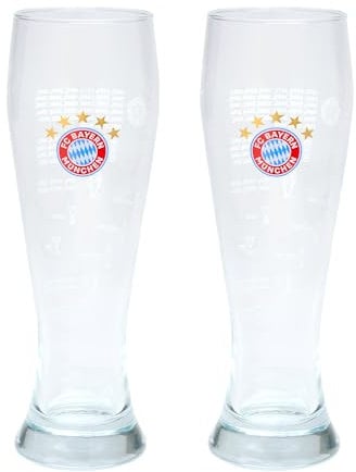 FC Bayern München Weißbierglas 2er-Set Erfolge