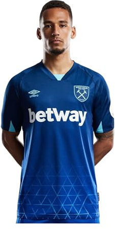 Umbro West Ham United Men's Third Jersey 23/24, Blue, Medium, (UTUO1609)