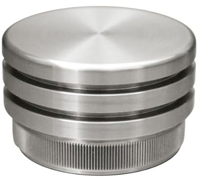 Zier - Rohrstopfen für Rohr Ø 42,4 x 2,0 mm Edelstahl V2A Endkappe Stopfen Edelstahlkappe Deckel Rohrstopfen Rohrverschlussstopfen Geländer Rohrverschluss VA A2 AISI304 AISI 304
