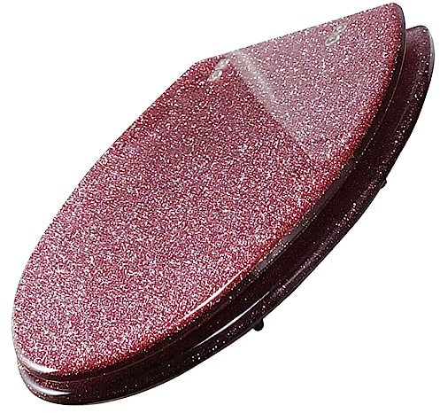 WC Sitz Toilettensitz Mit Absenkautomatik Toilettendeckel Klodeckel Deckel Glitzer Polyresin Antibakterielle 42 X 36 Cm Mit Quick Release Funktion,Rosa