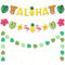 Lets Joy Hawaii Banner, Aloha Girlande, Party Dekorationen, Tiki Flamingo Palmenblätter Girlande für Garten Sommer Karneval