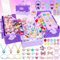 172 Stück Schmuckspielzeug für Mädchen,Juwelringe,Halsketten,Armbänder,Haargummis,Haarspangen,Prinzessin Verkleiden Sich Spielzeug, Geschenke Mädchen 3 4 5 6 7 8 10+ Jahren Geburtstag Weihnachts
