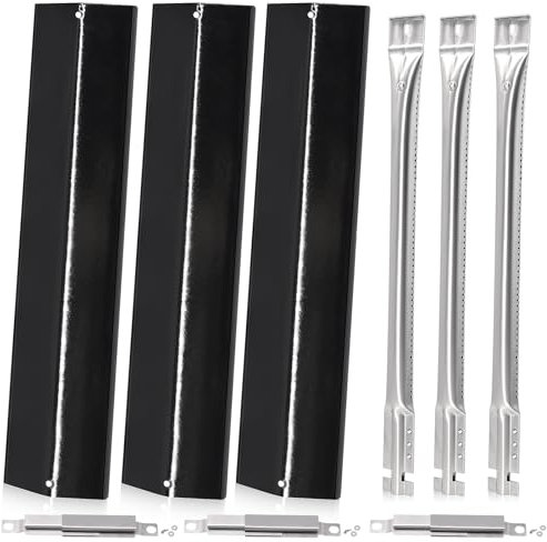 Hiorucet Grillteile für Oklahoma Joe Smoker Zubehör, Oklahoma Joe's 15202029, 1767054, 1767017, Heizzeltplatte, Brenner und Crossover-Rohr für Oklahoma Joes Longhorn Combo Grill Ersatzteile