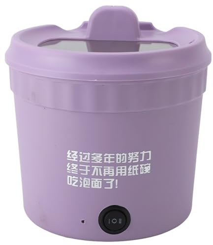 Yusat Olla Eléctrica a Prueba de Palos 1,2 L Portátil Multifuncional Pequeña Olla de Fideos Rápida para Cocinar Pasta Sopa de Huevo (Morado)