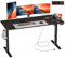 JOISCOPE Höhenverstellbarer Schreibtisch, Lagerhöhe Bürotisch, Elektrischer Schreibtisch mit Steckdose und USB & Type-C, Computertisch Ideal für Büro- und Heimschreibtisch, 140cm, Schwarz