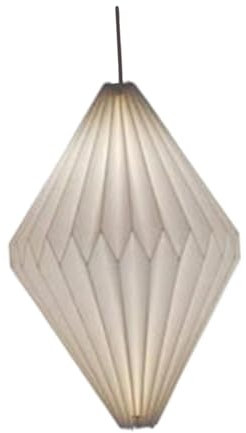 F Fityle Origami-Lampenschirm aus Papier, Moderner Lampenschirm mit Falten, Kronleuchterschirm für Café, Cremefarben