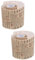 CAXUSD 2 Rollen Washi-tape Ästhetische Aufkleber Doppelseitiges Gewebeband Vintage-klebeband Tagebuchband Punktaufkleber Doppelklebeband Handwerk Blumenband Japanisches Papier Brown