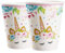 MORAINJAY Juego de vajilla de unicornio, plato, taza, servilleta, mantel (rosa, taza)