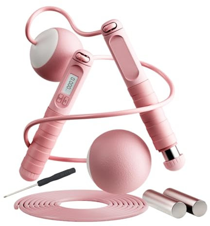 Corda per saltare senza fili, corda per saltare regolabile, corda per saltare ponderata, corda per saltare con contatore, corda per saltare fitness, corda per saltare indoor, corda per allenamento