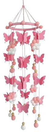 Reykentu Tragbares Kinderzimmer-Mobiles Schmetterlinge Krippe Ball Ornament Handgefertigte Ornament für Interessantes und niedliches Design Zuhause