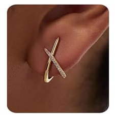 Halora Ohrstecker Gold Ohrringe Stecker Damen Goldene Klein Ohrringe Earrings for Women Schmuck(Zirkonia Gold)