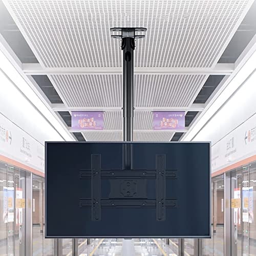 Universal TV Ständer mit Rollen für 55 85 Zoll Flachbildfernseher Mobiler TV-Ständer für Messen, Büro, Fitnessstudios, Schlafzimmer, Schwarz, unterstützt bis zu 125 kg