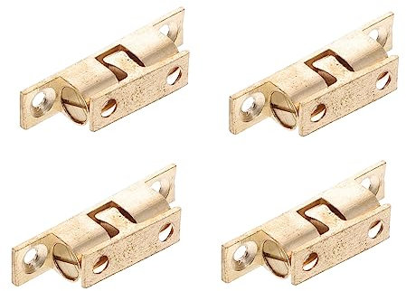 Angoily Ball Roller Catch Latch Hardware 4 Pcs Brass Anti-Fingerprints Easy to Install Fit for Most Furniture