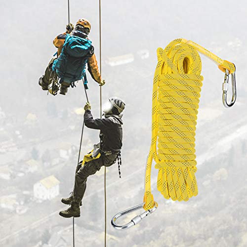 Corda per Arrampicata su Roccia all'aperto per attività di Sport e Sopravvivenza Versatili (20 metri, 64 piedi)