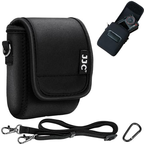JJC Custodia compatta per action camera DJI Osmo 360 Action 5 Pro 4 3, per Insta360 Ace Pro 2 per GoPro Hero 13 12 11, con passante per cintura e tracolla per escursioni, viaggi, trasporto quotidiano
