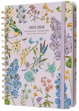 Kokonote Terminplaner 2025 2026 Kalender 2026 Buchkalender Flowers Planer Schülerkalender Studienplaner 2025/2026 - Wochenplaner Schulplaner 2025 A5 - Schulanfang Geschenke Schulsachen Aesthetic