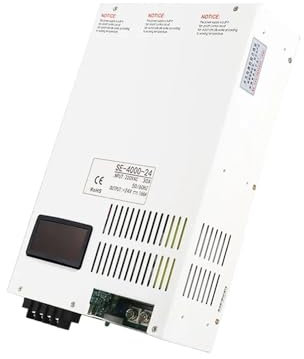 LZIKKGKI Fuente de alimentación conmutada de 4000W, 0-15V, 24V, 36V, 48V, 60V, 80V, 110V, 220V, 300V, 400V CA/CC, 110/220/380VAC, Pantalla Digital Ajustable(380VAC,0-24V_4000W)