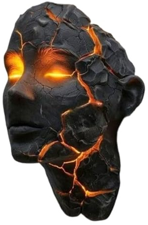 Harilla Cracked Wandleuchte, Harzskulptur, Lichtatmosphäre, 3D-Mensch, LED-Wandlampe, Nachtlampe für Wohnzimmer, Schlafzimmer
