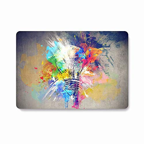 AUSMIX Compatible with MacBook Air 13 inch Case 2021 2020 2019 2018 Release M1 A2337 A2179 A1932, MacBook Air M1 Cover with Touch ID Plastic Hard Shell Case Protective Laptop Cover, Creative Lamp