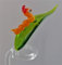 Orchideenstab Blatt mit Raupe (d/gelb), Normale Ausführung