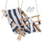 h2i Babyschaukel mit Haltegurt | Kinderschaukel aus wetterfestem Stoff | Kleinkindschaukel für Indoor & Outdoor | Schaukel für Baby & Kleinkinder | blau-weiß