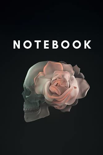 Rose and Skull 3D Notebook 6x9