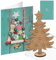Logbuch-Verlag 10 gleiche Weihnachtskarten mit Baum zum Zusammenstecken Kunden Geschenk Mitarbeiter