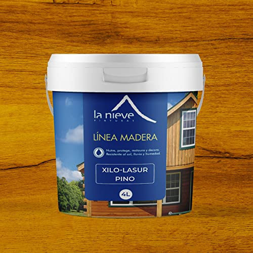 Barniz protección acrílico madera Xilo-Lasur interior y exterior (4 litros, Pino)