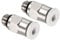 PATIKIL M6 Push to Fit 3mm OD Hose Connect Fittings, 2 Pack Straight Coupling Adapter for Gas Pneumatic Air Flow Transition, White & Silver Tone