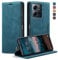 KZB Handyhülle für Xiaomi Redmi Note 12 4G Hülle Premium Lederhülle Klappbar Flip Case Tasche Magnet Kartenfach Standfunktion Schutzhülle - Blaugrün