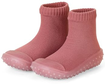 Sterntaler Adventure -Socks uni für Mädchen - Babysocken mit Gummisohle - Adventure Socks einfarbig - rosenholz, 21-22