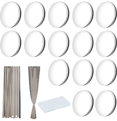 TGKYK Vorhang Beschwerer outdoor, 12 Paar Multifunktional Vorhang Gewichte, Langlebig Duschvorhang Magnet, Neu Vorhang Gewichte Outdoor für Tischdecke und Duschvorhang (Weiß)