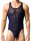 FYMNSI Body Herren Sexy Bodysuit Durchsichtig Stringbody �rmellos M�nnerbody Unterw�sche Muskel Shirt High Cut Wrestling Unterhemd Einteiler Sissy Dessous Nachtw�sche Reizw�sche Dunkelblau XXL
