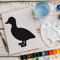 Schablone Ente Vogel v1 Design Stencil DIY Airbrush Muster Wandgestaltung Sprühschablone 50 x 70 cm