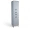 TUNIS Badezimmer Hochschrank in Grau / Eiche Sonoma Optik - Badezimmerschrank Bad Schrank mit viel Stauraum - 41 x 185 x 38 cm (B/H/T)