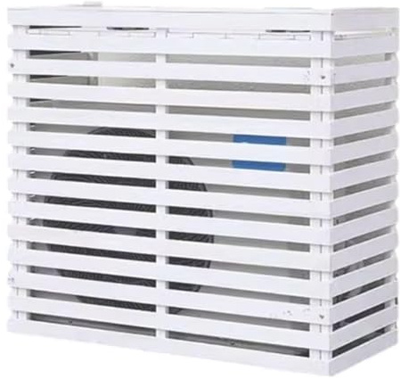 Klimagerät Zaun für Außengeräte Massivholz Klimaanlage Abdeckung Pflanzenspeicher Outdoor Sichtschutz Verstecken Klimaanlage (A,M)