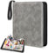 CLOKORIA Sammelalbum für Karten,Sammelkarten Album mit 4 Taschen,Halten von 440 Karten,55 Seiten,PU Tragbar Wasserdicht Karten Halter Heft für kinder Jungen Mädchen (Grau, 440 Taschen)