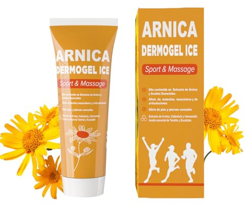 QKnatur - Gel-crème à l'Arnica pour les muscles et les articulations (100 ml) | Effet rafraîchissant | Calendula et hamamélis | Gel de massage sportif | Absorption rapide