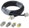 ACONRFTOL PL259 UHF Stecker auf UHF Stecker RG58 Kabel 5M mit 4 UHF auf SMA/BNC/UHF Adaptern PL259 für CB Funk, Ham Funk, Wireless LAN Geräte, SO239 Koax Kabel