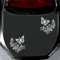 2Pcs Auto Motorhaube Aufkleber Blume Schmetterling Dekorative Aufkleber Universal Vinyl Grafik Aufkleber Auto Dekoration Zubehör für Damen(Weiß)
