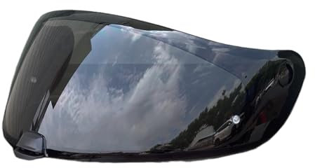 Motociclo Visiera for casco, visiera di ricambio for visiera protettiva antigraffio UV HJ-20M for casco HJC FG-17 IS-17 C70. (Trasparente)(Schwarz)