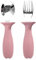 Gwtdtoad Couverts pour Bébé et,Ustensiles Cuillère Et Fourchette Bébé - Set De Couverts Avec Poignée Ergonomique En Acier Inoxydable Sécurisé Pour L'alimentation Autonome