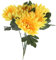ULTECHNOVO 5 Stück Künstliche Chrysantheme Künstliche Blumen Friedhofsblumenarrangements Gefälschte Chrysanthemen Blumen Gefälschte Chrysanthemenblüten Kunstblumen Für Vase Plastik Gelb