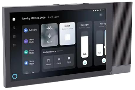 Lazmin112 Smart Home Control Panel, 8 Inch Touch Screen, Zigbee Gateway, Voice Control, Wall Mounted Installation, with 2W Speakers, 2 Microphones, 16Gb Rom, Wifi, Bt4.2, Ble Mesh